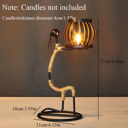 Nordic Abstract Metal Candle Holder