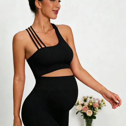 Ribbed Maternity Yoga Set
