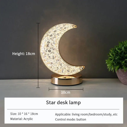 LED Moon Crystal Night Light