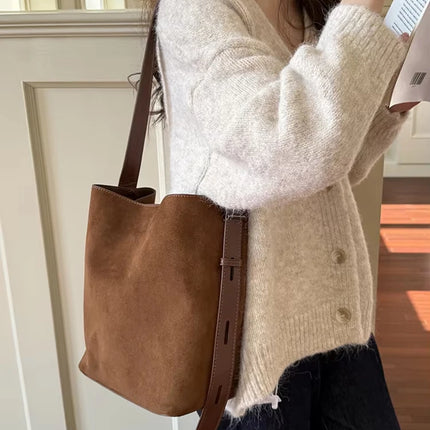 Large Suede Tote Bag