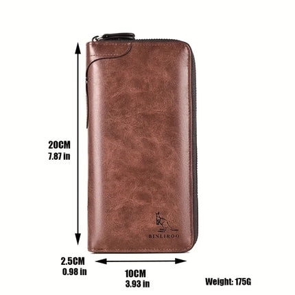 Long RFID Zipper Wallet
