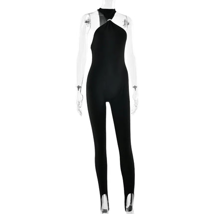Women's Halter-Neck Backless Bodysuit