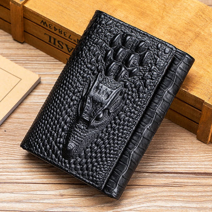 Crocodile Pattern Leather Wallet