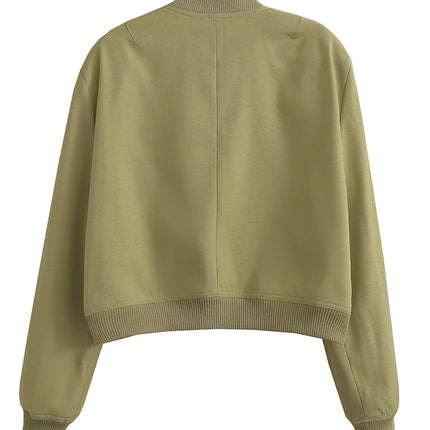 Women's V-Neck Bomber Jacket