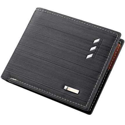 Stripe Leather Bifold Wallet