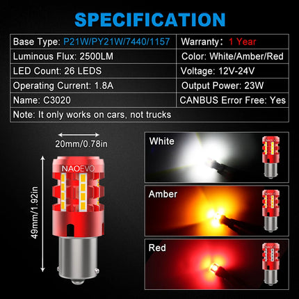 CANBUS LED Turn Signal Bulbs