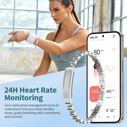 NNEOBA No-Screen Smart Watch Silver