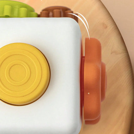 6-in-1 Montessori Sensory Busy Board Activity Cube for Kids