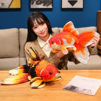 Lucky Koi Goldfish Plush Pillow