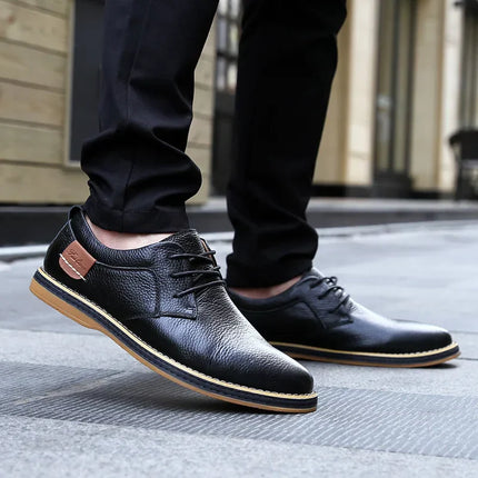 Men’s Black Brogue Oxford Shoes
