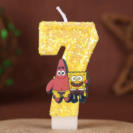 Cartoon Number Birthday Candles