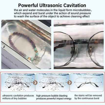 Ultrasonic Jewelry and Glasses Cleaner