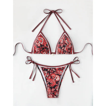 Halter String Bikini Set