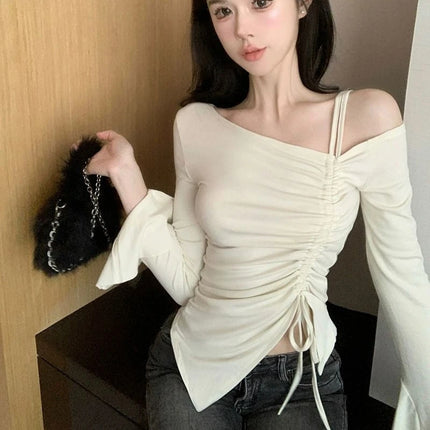 Women's Off-Shoulder Flare Sleeve Top
