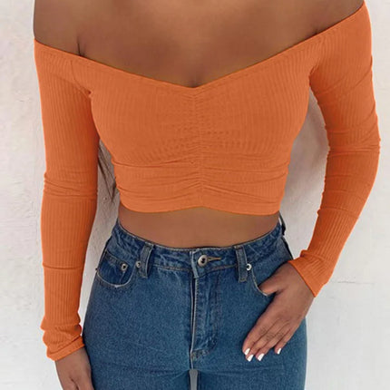 Off-Shoulder Long-Sleeve Top