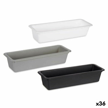 Cutlery Organiser Kinvara White Black Grey Natural rubber polypropylene TPR 8,5 x 5 x 24 cm 24 x 5,5 x 8,5 cm (36 Units)