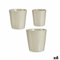 Set of pots Ibergarden Grey Clay 16,5 x 16 x 16,5 cm (6 Units)