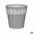 Self-watering flowerpot Stefanplast Gaia White Grey Plastic 15 x 15 x 15 cm (12 Units)