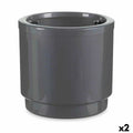 Self-watering flowerpot Ibergarden Silver polypropylene 38 x 37,5 x 38 cm 38 x 37 x 38 cm (2 Units)