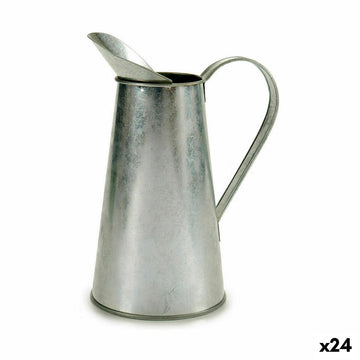 Plant pot Ibergarden Silver Zinc Pattern Milk jug 17 x 21,5 x 11,3 cm (24 Units)