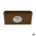 Planter Stefanplast Brown PVC 13 x 11 x 28,5 cm 29 x 11 x 12,5 cm (12 Units)