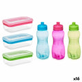 Picnic Holder and Bottle Included Leknes Blue Green Pink Polyethylene polypropylene (16 Units)