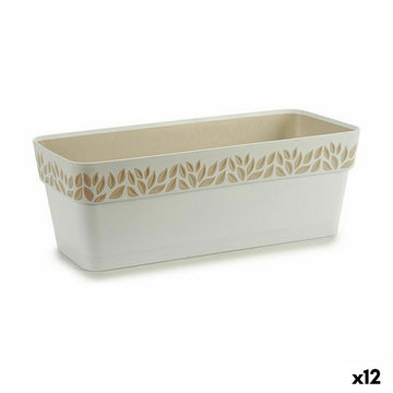 Planter Stefanplast Cloe White Plastic 49,5 x 17 x 19 cm (12 Units)