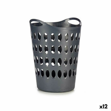 Laundry Basket Kipit Anthracite Plastic 50 L 44 x 56 x 41 cm 42 x 56 x 56,5 cm (12 Units)