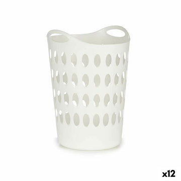 Laundry Basket Kipit White Plastic 50 L 44 x 56 x 41 cm 44 x 56,5 x 42 cm (12 Units)