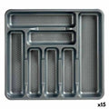 Cutlery Organiser Kinvara Grey Plastic 39 x 5 x 42,5 cm 42,5 x 5 x 39 cm (15 Units)