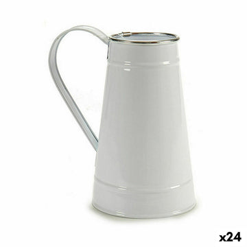 Planter Ibergarden White Silver Metal Milk jug 17 x 18,5 x 11,3 cm 17 x 19,5 x 11,3 cm (24 Units)