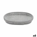 Flower Pot Dish Ibergarden Grey Cement With relief 28 x 4 x 23 cm (6 Units)
