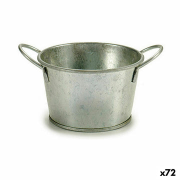 Planter Ibergarden Silver Zinc Bucket 17,8 x 8 x 12,3 cm (72 Units)