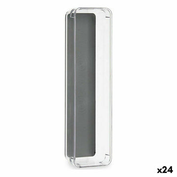 Drawer Organizer Kinvara Grey Transparent Silicone Plastic TPR Recycled plastic 9 x 4,5 x 32,5 cm 9 x 5 x 32,5 cm (24 Units)