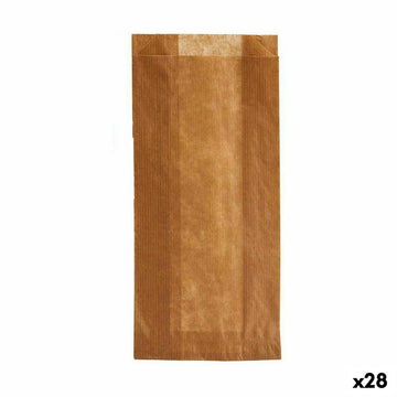 Reusable Food Bag Set Kinvara Brown Cellulose 10 x 34 cm 11,5 x 5 x 19,5 cm Compostable (28 Units)