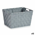 Laundry Basket Kipit Grey Cloth Braiding 10 L 25 x 20,5 x 35 cm (12 Units)