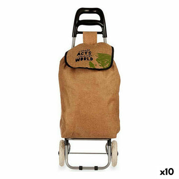 Shopping cart Kinvara Brown Black Green 3,3 L 36 x 95 x 35 cm (10 Units)
