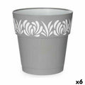 Self-watering flowerpot Stefanplast Gaia Grey Plastic 25 x 25 x 25 cm (6 Units)