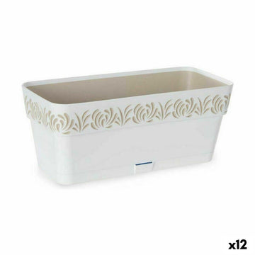 Planter Stefanplast Gaia White Plastic 13,3 x 12,3 x 29,3 cm (12 Units)