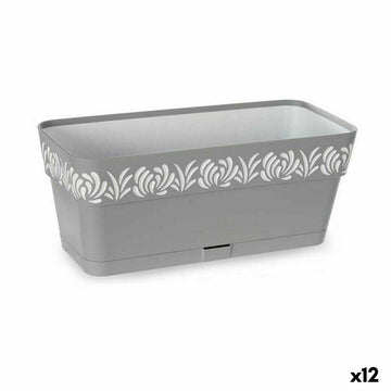 Planter Stefanplast Gaia Grey Plastic 13,3 x 12,3 x 29,3 cm (12 Units)