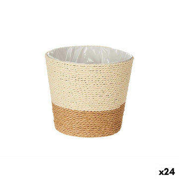 Planter Ibergarden Brown Rope Plastic 16 x 14,5 x 16 cm (24 Units)
