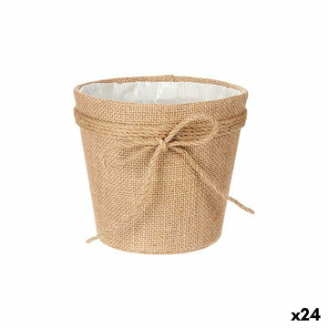Planter Ibergarden Brown Cloth Lasso 16 x 15 x 16 cm 16 x 15 x 17 cm (24 Units)