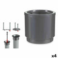 Self-watering flowerpot Ibergarden 4126-PLA 4126-PLA Silver polypropylene 26 x 25 x 26 cm (4 Units)