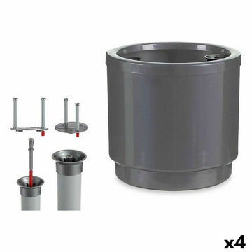 Self-watering flowerpot Ibergarden 4126-PLA 4126-PLA Silver polypropylene 26 x 25 x 26 cm (4 Units)