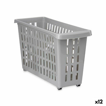 Kitchen Cupboard Organiser Kipit Grey 17,5 x 26 x 46 cm With wheels (12 Units)