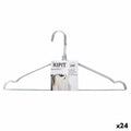 Set of Clothes Hangers Kipit Silver Metal 40 x 1 x 20 cm (24 Units)