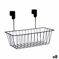 Basket for Kitchen Shelf Kinvara Black Metal Iron 28 x 20,5 x 16 cm 28 x 12 x 9 cm (8 Units)