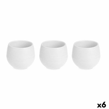 Set of pots Ibergarden White Plastic 12 x 12 x 11 cm 37,5 x 11 x 12 cm 38 x 11 x 12,5 cm 12 x 11 x 37,5 cm (6 Units)
