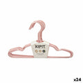 Set of Clothes Hangers Kipit Blue Green Pink Metal Silicone Children's 9,5 x 0,3 x 18 cm 29 x 18 x 2,9 cm (24 Units)