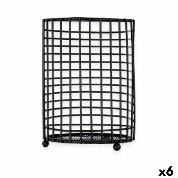 Pot for Kitchen Utensils Kinvara Metal 11,3 x 16 x 11,3 cm (6 Units)